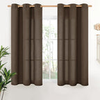 YoungsTex Brown Linen Curtains 48 Inch Length by YoungsTex