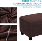 Ottoman Cover, Stretch Rectangle Velvet Ottoman Slipcovers of Foot Stool - Image 6