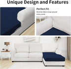 Easy-Going Stretch 1 Piece Chaise Lounge Cushion Slipcover | Sectional Couch - Image 3