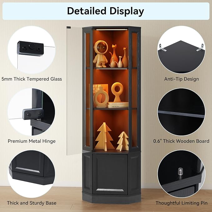 Verano Garden Corner Display Cabinet - Image 6