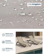 Set of 2 Patio Chaise Lounge Chairs, All-Weather Aluminum Pool Loungers - Image 6