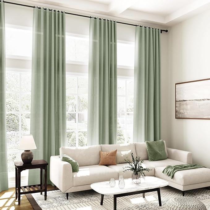 Desert Sage Linen Curtains 80 Inch Length - Image 6