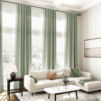 Desert Sage Linen Curtains for Living Room 126 Inches Long Light Filtering Semi - Image 8