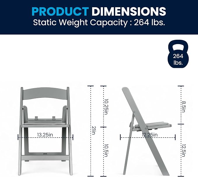 Flash Furniture Hercules Kids Gray Resin Folding Chair - Image 3