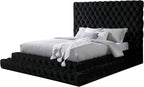 Furniture of America Sable Fabric Upholstered Step Up Queen-Size Platform Bed by FurnitureofAmerica