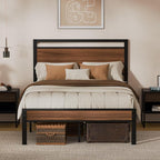 Z-hom Easy Assembly Sturdy Metal Platform Bed, Full Size Bed Frame by Z-HOM