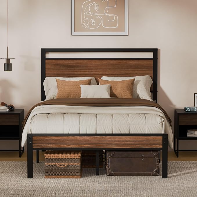 Z-hom Easy Assembly Sturdy Metal Platform Bed, Full Size Bed Frame by Z-HOM