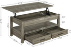 Rolanstar Coffee Table, 47.2" Lift Top Coffee Table - Image 3