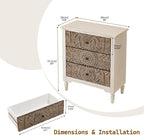 SUNBURY Vintage Wooden Nightstand Set 2, Wood Accent Table - Image 3