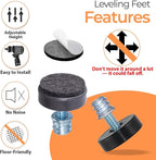 24 Pack M6 Thread Adjustable Furniture Levelers - Image 5
