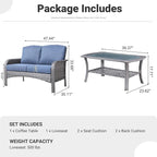 ovios 2-Piece Patio Furniture Set, Outdoor Wicker Sofa - Image 9