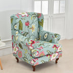 HAOYONG Wing Chair Slipcovers Stretch Wingback Chair Covers Printed 2 Pieces - Image 2