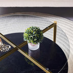 LumFurn Round Coffee Table for Living Room, Mid-Century Modern Design, D30 x H17 - Image 6