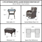 Belord Small Conversation Sets Patio Funiture - Image 3