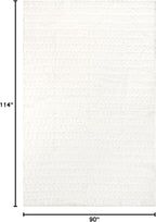 nuLOOM Nia White Geometric Washable Area Rug - Image 2