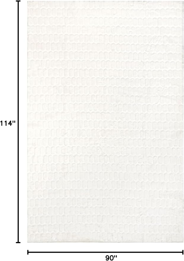 nuLOOM Nia White Geometric Washable Area Rug - Image 2
