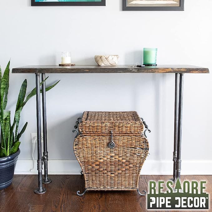 Restore by Pipe DÉCOR Live Edge Wood Console Table 48 in. x 16 in. x 34 in. - Image 2