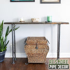 Restore by Pipe DÉCOR Live Edge Wood Console Table 48 in. x 16 in. x 34 in. - Image 2