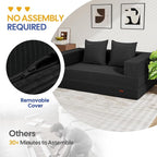 COMAX Futon Sofa Bed, 4‑in‑1 Convertible Sofa Bed, Folding Boneless Couches - Image 7