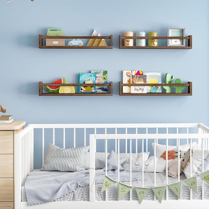 Fixwal Nursery Book Shelves, 23.6 Inch Floating Bookshelves - Image 5