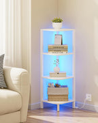 TUTOTAK Corner Shelf, 4-Tier Corner Bookshelf - Image 5