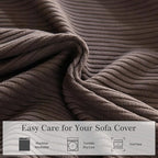 OHSIO Sectional Couch Covers, Wear Resistant Stretch Sofa Covers Washable Soft - Image 6