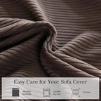 OHSIO Sectional Couch Covers, Wear Resistant Stretch Sofa Covers Washable Soft - Image 6