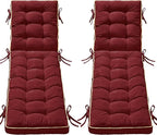 2 Pack 80x26 Inch Folding Chaise Lounge Cushion Quick Dry by AMCATON