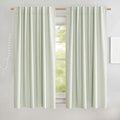 NICETOWN Light Green Blackout Kitchen Curtains 45" Length, Pair of Thermal by NICETOWN