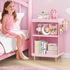 SYKIARIOL Kids Nightstand for Girls, Metal Bedside Table - Image 2