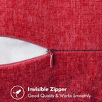 MIULEE Decorative Couch Throw Pillow Covers 18x18 Inch Red 2 Pack | Summer - Image 3