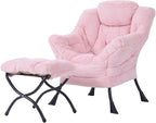 Tiita Lazy Chair with Ottoman, Comfy Leisure Sofa Armchair with Ottoman by TiitaHome