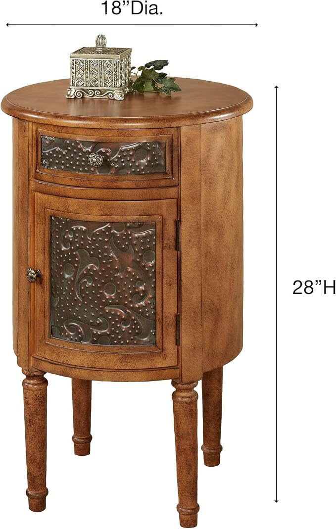 Lombardy Storage Accent Table | Traditional Style Vintage Furniture - Image 3