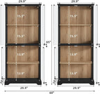 LELELINKY Farmhouse Display Cabinet Set of 2 - Image 3