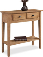 Leick Home Mission Console Table, Solid Wood, 2 Drawers, Bottom Display Shelf by LeickFurniture