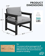 SERWALL 2 Pieces Single Cushioned Lounge Chair - Image 5
