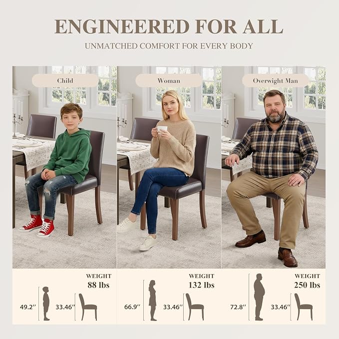 Dining Chairs Set of 4, Modern Dining Room Chairs - Image 7