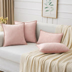 MIULEE Decorative Couch Throw Pillow Covers 20x20 Inch Pink 2 Pack | Farmhouse - Image 5