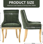Upholstered Dining Chairs Set of 2, Modern Fabric Side Chairs - Image 3