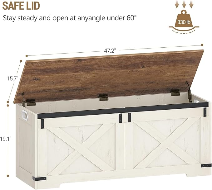 Hzuaneri 47.2" Storage Chest, Large Storage Trunk - Image 3