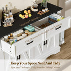 56" Modern Farmhouse Sideboard Buffet Cabinet - Image 5