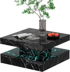 HedoAjim Black Marble LED Coffee Table - Image 8