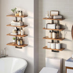 HOOBRO Floating Shelves, 15 Inch Wall Shelf Set of 4, Wall Mounted Storage - Image 6