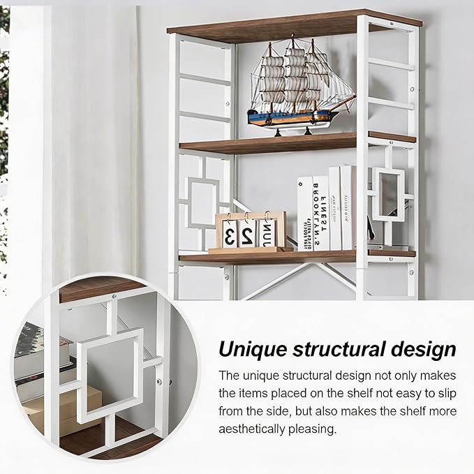 HOMISSUE Bookcase, 7-Tier Tall Bookshelf Metal Bookcase and Bookshelves - Image 5