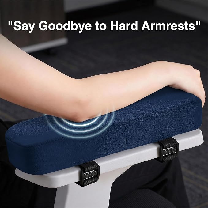 Smiry Ergonomic Office Chair Armrest Pads, Memory Foam Arm Rest Covers - Image 4