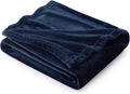 Bedsure GentleSoft Fleece Blanket Twin Size Navy Blue by Unknown