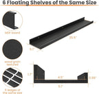 upsimples Floating Shelves for Wall, 35.5 Inch Shelves for Decor Storage Set of - Image 3