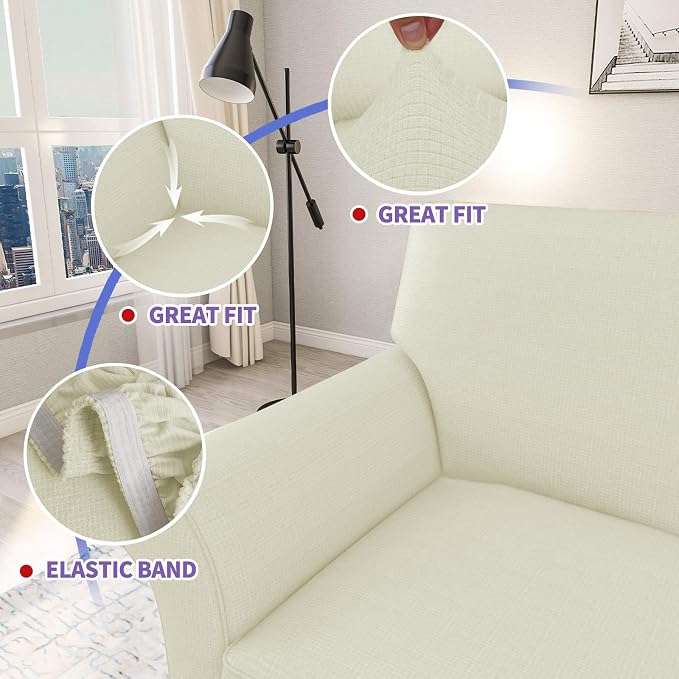 ZNSAYOTX 4 Piece Sofa Covers for Living Room Anti Slip Stretch Couch Covers for - Image 3
