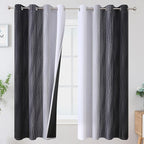 Black and Greyish White Ombre Blackout Curtains by ESTELARTEXTILER