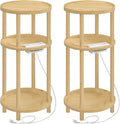 HOOBRO Set of 2 Small Round Side Tables by HOOBRO